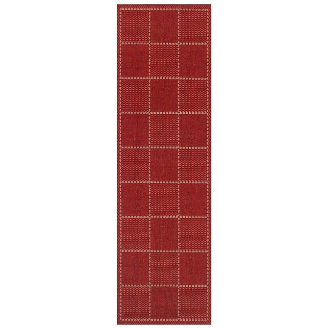 Checked Flatweave Anti-Slip Gel Back Red Runner-Oriental Weavers-Rug Love - The Most Loved Rug Store