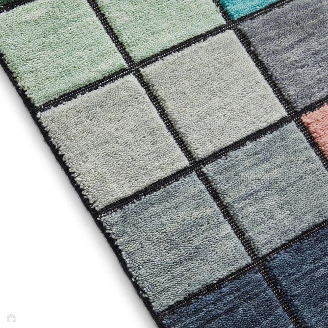 Chequers Modern Geometric Hand-Carved Hi-Low Textured Wool Multicolour Rug-Oriental Weavers-Rug Love - The Most Loved Rug Store