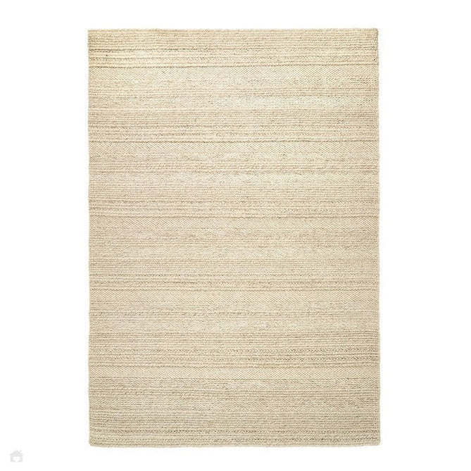 Chunky Knit Modern Plain Subtle Stipe Mottled Beaded Pebble Hand-Woven Textured Hi-Low Wool Flat-Pile Cream/Beige/Natural Rug-Origins-Rug Love - The Most Loved Rug Store