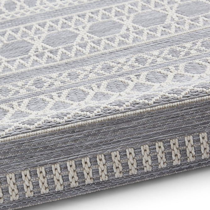 Coast 9421 Moroccan Durable Stain-Resistant Weatherproof Flatweave In-Outdoor Grey/Cream Rug-Think Rugs-Rug Love - The Most Loved Rug Store