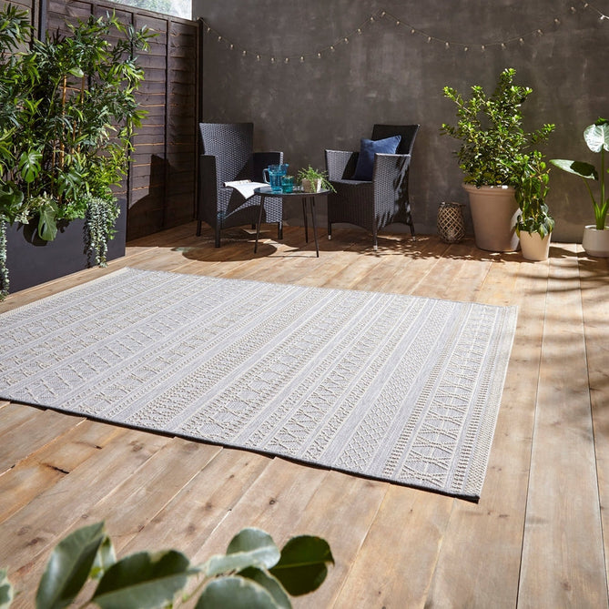 Coast 9421 Moroccan Durable Stain-Resistant Weatherproof Flatweave In-Outdoor Grey/Cream Rug-Think Rugs-Rug Love - The Most Loved Rug Store