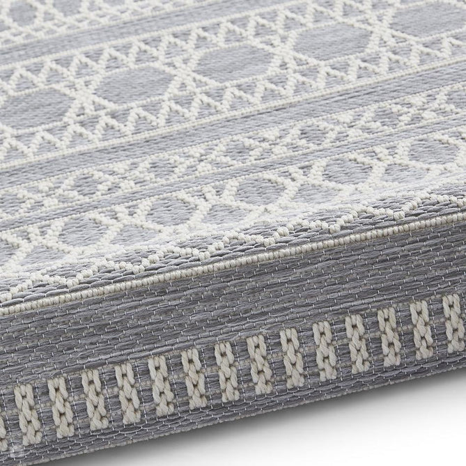 Coast 9421 Moroccan Durable Stain-Resistant Weatherproof Flatweave In-Outdoor Grey/Cream Rug-Think Rugs-Rug Love - The Most Loved Rug Store