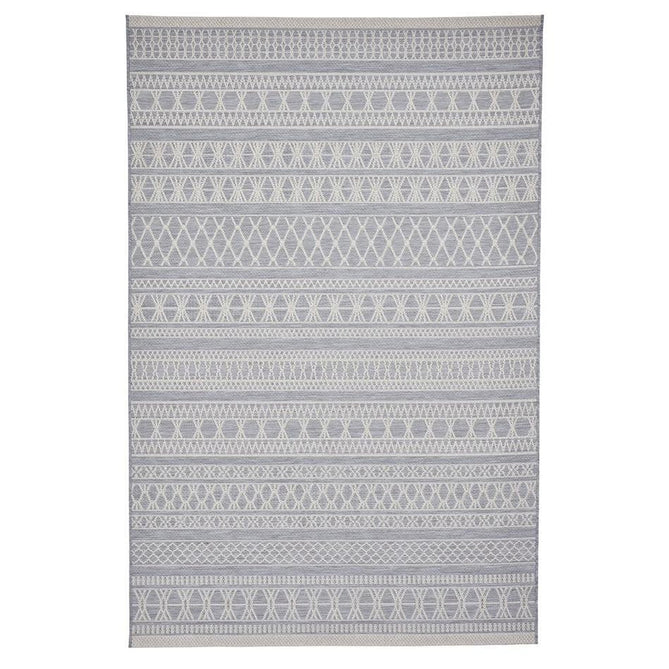 Coast 9421 Moroccan Durable Stain-Resistant Weatherproof Flatweave In-Outdoor Grey/Cream Rug-Think Rugs-Rug Love - The Most Loved Rug Store