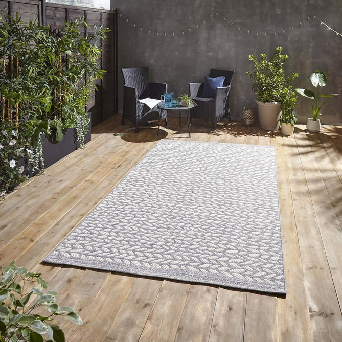 Coast A055 Moroccan Durable Stain-Resistant Weatherproof Flatweave In-Outdoor Grey/Cream Rug-Think Rugs-Rug Love - The Most Loved Rug Store