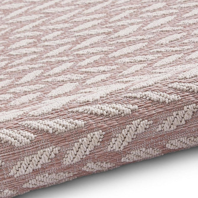 Coast A055 Moroccan Durable Stain-Resistant Weatherproof Flatweave In-Outdoor Rose Pink/Cream Rug-Think Rugs-Rug Love - The Most Loved Rug Store