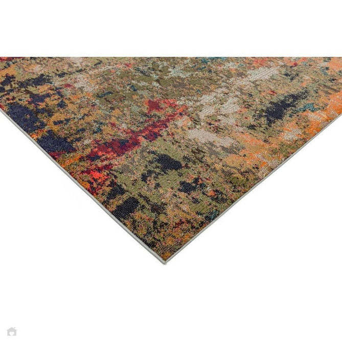 Colores Cloud CO01 Gardenia Modern Abstract Durable Low Short Pile Multicolour/Green/Orange Rug-Asiatic Carpets-Rug Love - The Most Loved Rug Store