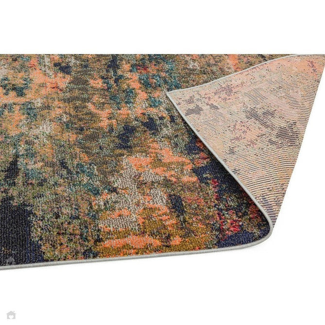 Colores Cloud CO01 Gardenia Modern Abstract Durable Low Short Pile Multicolour/Green/Orange Rug-Asiatic Carpets-Rug Love - The Most Loved Rug Store