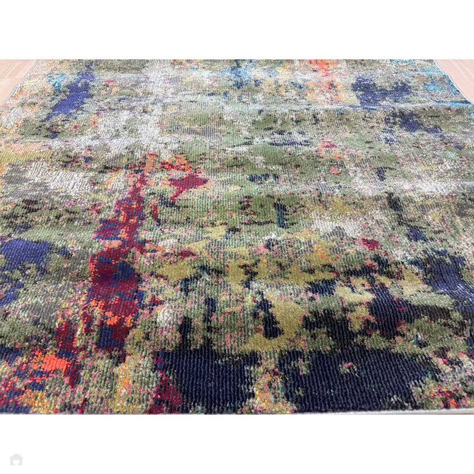 Colores Cloud CO01 Gardenia Modern Abstract Durable Low Short Pile Multicolour/Green/Orange Rug-Asiatic Carpets-Rug Love - The Most Loved Rug Store