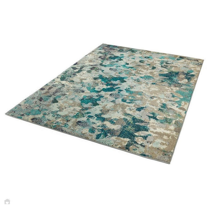 Colores Cloud CO03 Ethereal Modern Abstract Durable Low Short Pile Multicolour/Blue/Teal/Beige/Grey/Cream Rug-Asiatic Carpets-Rug Love - The Most Loved Rug Store