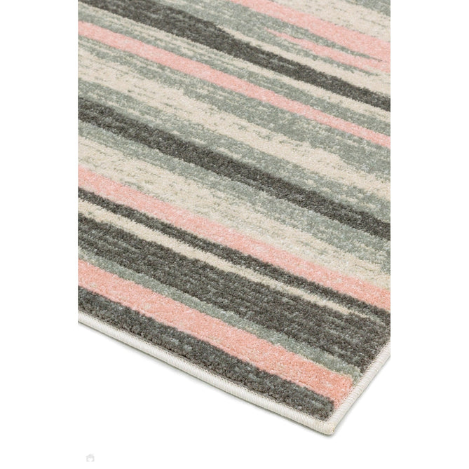 Colt CL11 Stripe Modern Striped Durable Low Short Pile Pink Rug-Asiatic Carpets-Rug Love - The Most Loved Rug Store