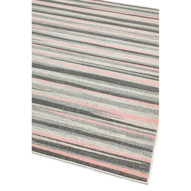 Colt CL11 Stripe Modern Striped Durable Low Short Pile Pink Rug-Asiatic Carpets-Rug Love - The Most Loved Rug Store