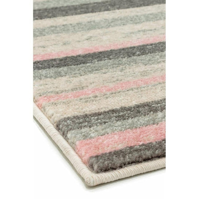 Colt CL11 Stripe Modern Striped Durable Low Short Pile Pink Rug-Asiatic Carpets-Rug Love - The Most Loved Rug Store