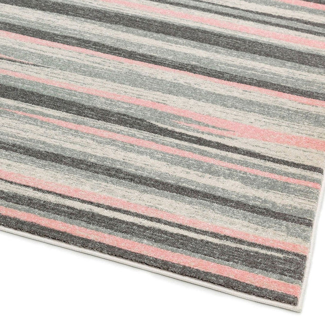 Colt CL11 Stripe Modern Striped Durable Low Short Pile Pink Rug-Asiatic Carpets-Rug Love - The Most Loved Rug Store