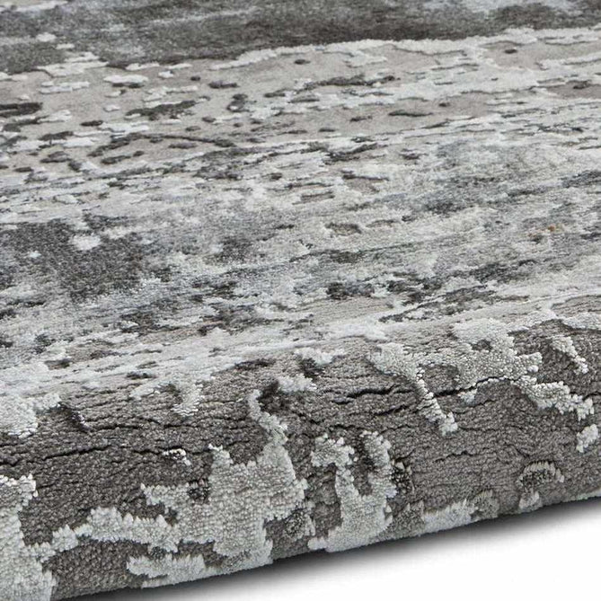 Craft 19788 Modern Abstract Distressed Marbled Metallic Shimmer Soft Textured Grey Rug-Think Rugs-Rug Love - The Most Loved Rug Store