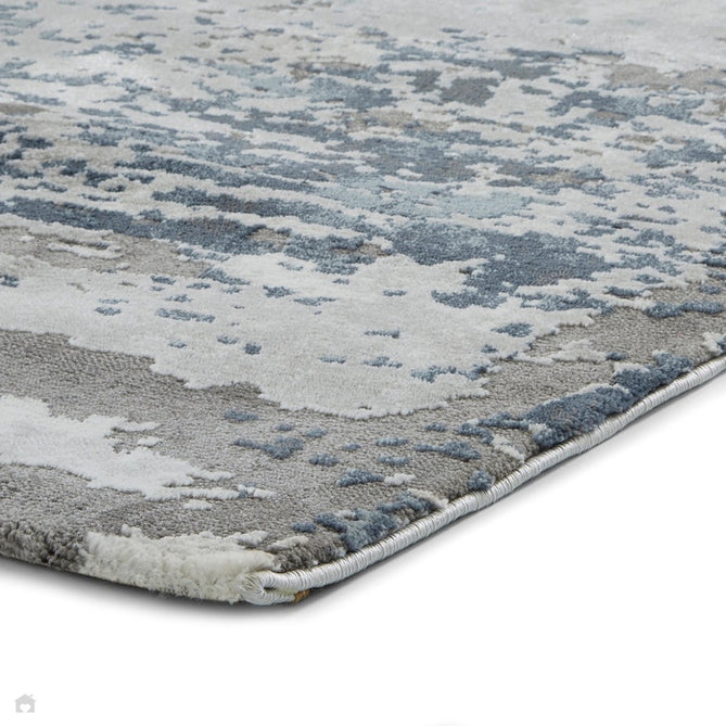 Craft 19788 Modern Abstract Distressed Marbled Metallic Shimmer Soft Textured Grey/Navy Rug-Think Rugs-Rug Love - The Most Loved Rug Store