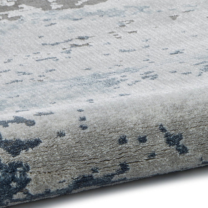 Craft 19788 Modern Abstract Distressed Marbled Metallic Shimmer Soft Textured Grey/Navy Rug-Think Rugs-Rug Love - The Most Loved Rug Store