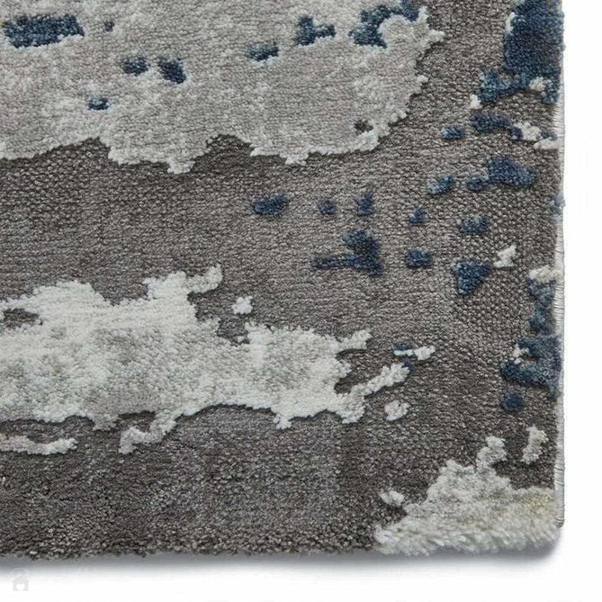 Craft 19788 Modern Abstract Distressed Marbled Metallic Shimmer Soft Textured Grey/Navy Rug-Think Rugs-Rug Love - The Most Loved Rug Store