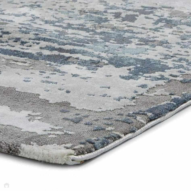 Craft 19788 Modern Abstract Distressed Marbled Metallic Shimmer Soft Textured Grey/Navy Rug-Think Rugs-Rug Love - The Most Loved Rug Store