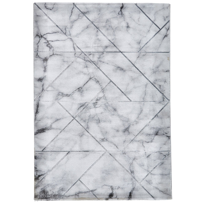 Craft 23299 Modern Geometric Marbled Soft Textured Ivory/Silver Rug-Think Rugs-Rug Love - The Most Loved Rug Store