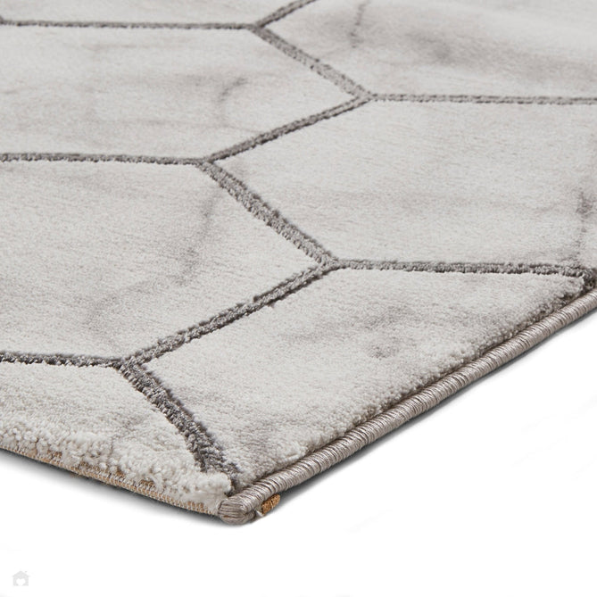 Craft NG719 Modern Geometric Hexagonal Soft Textured Grey/Silver Rug-Think Rugs-Rug Love - The Most Loved Rug Store