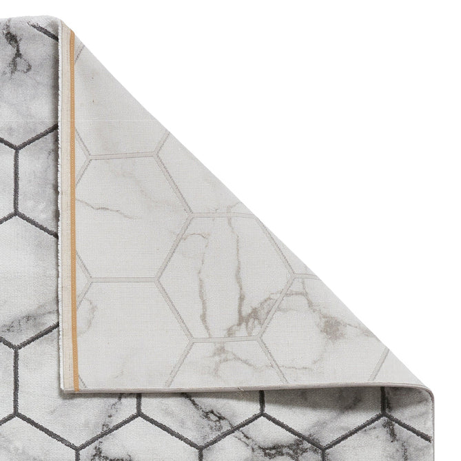 Craft NG719 Modern Geometric Hexagonal Soft Textured Grey/Silver Rug-Think Rugs-Rug Love - The Most Loved Rug Store