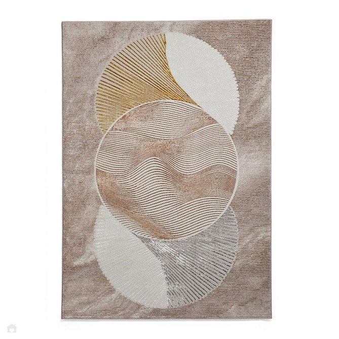 Creation 50097 Modern Multi Textured Super-Soft Venn Gold/Beige/Brown Rug-Think Rugs-Rug Love - The Most Loved Rug Store