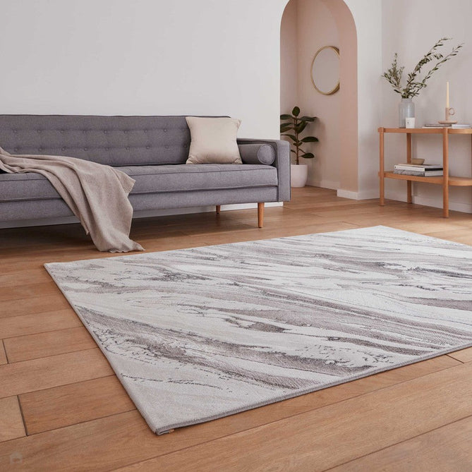 Creation 50100 Modern Multi Textured Super-Soft Marbled Cream/Beige/Brown Rug-Think Rugs-Rug Love - The Most Loved Rug Store