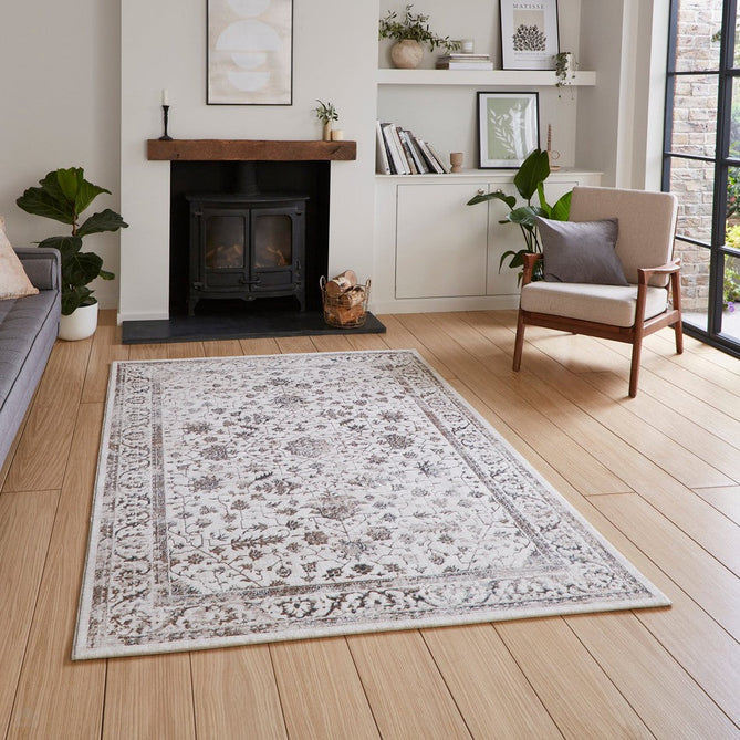 Creation 50112 Traditional Multi Textured Super-Soft Beige/Brown/Silver Rug-Think Rugs-Rug Love - The Most Loved Rug Store