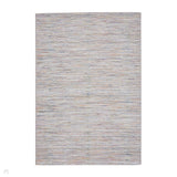 Creation 50164 Modern Banded Multi Textured Super-Soft Pink/Blue Rug