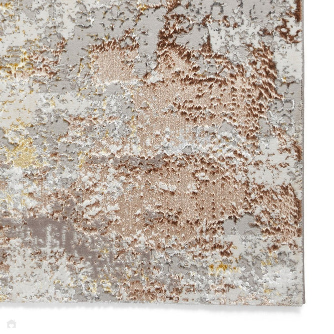 Creation 50179 Modern Distressed Multi Textured Super-Soft Gold/Beige/Brown Rug-Think Rugs-Rug Love - The Most Loved Rug Store