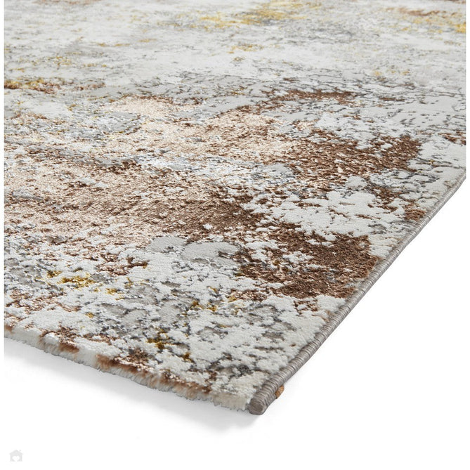 Creation 50179 Modern Distressed Multi Textured Super-Soft Gold/Beige/Brown Rug-Think Rugs-Rug Love - The Most Loved Rug Store