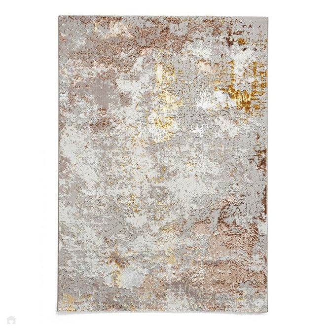 Creation 50179 Modern Distressed Multi Textured Super-Soft Gold/Beige/Brown Rug-Think Rugs-Rug Love - The Most Loved Rug Store