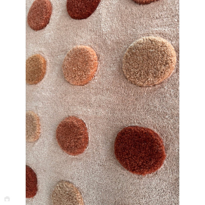 Dotty Modern Geometric Polka Dot Hand-Carved Hi-Low 3D Dome Textured Wool&Viscose Earthy Natural Rug-Asiatic Carpets-Rug Love - The Most Loved Rug Store