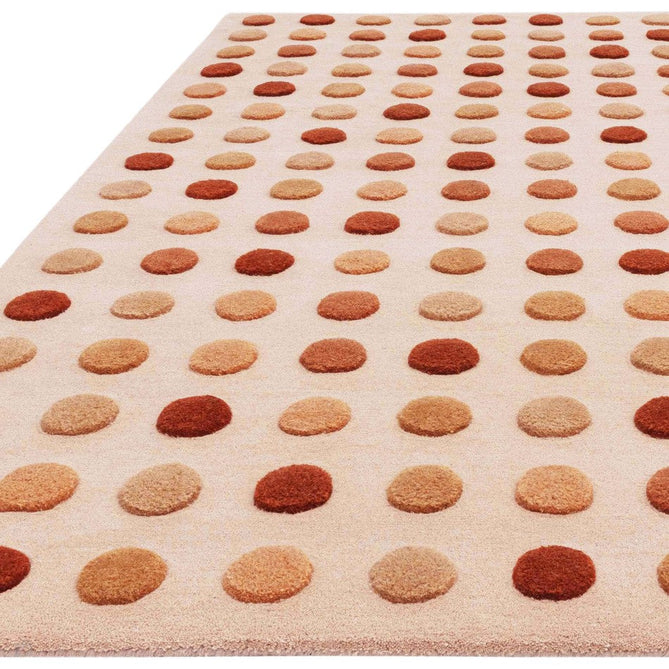 Dotty Modern Geometric Polka Dot Hand-Carved Hi-Low 3D Dome Textured Wool&Viscose Earthy Natural Rug-Asiatic Carpets-Rug Love - The Most Loved Rug Store