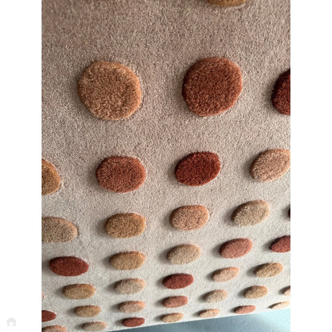 Dotty Modern Geometric Polka Dot Hand-Carved Hi-Low 3D Dome Textured Wool&Viscose Earthy Natural Rug-Asiatic Carpets-Rug Love - The Most Loved Rug Store