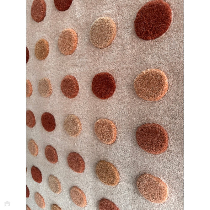 Dotty Modern Geometric Polka Dot Hand-Carved Hi-Low 3D Dome Textured Wool&Viscose Earthy Natural Rug-Asiatic Carpets-Rug Love - The Most Loved Rug Store