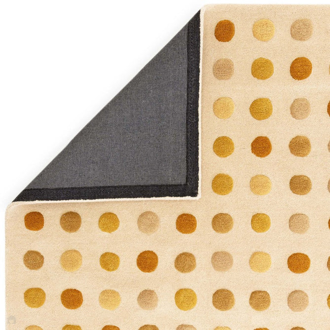 Dotty Modern Geometric Polka Dot Hand-Carved Hi-Low 3D Dome Textured Wool&Viscose Gold Rug-Asiatic Carpets-Rug Love - The Most Loved Rug Store