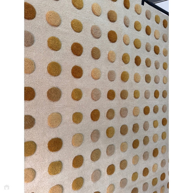 Dotty Modern Geometric Polka Dot Hand-Carved Hi-Low 3D Dome Textured Wool&Viscose Gold Rug-Asiatic Carpets-Rug Love - The Most Loved Rug Store