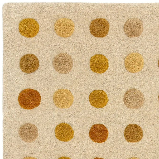 Dotty Modern Geometric Polka Dot Hand-Carved Hi-Low 3D Dome Textured Wool&Viscose Gold Rug-Asiatic Carpets-Rug Love - The Most Loved Rug Store