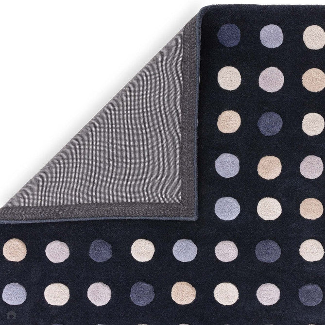 Dotty Modern Geometric Polka Dot Hand-Carved Hi-Low 3D Dome Textured Wool&Viscose Navy Rug-Asiatic Carpets-Rug Love - The Most Loved Rug Store