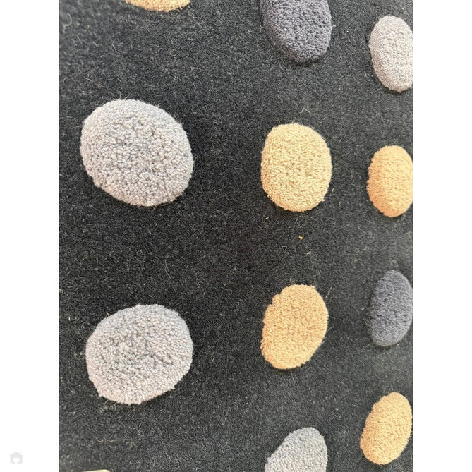 Dotty Modern Geometric Polka Dot Hand-Carved Hi-Low 3D Dome Textured Wool&Viscose Navy Rug-Asiatic Carpets-Rug Love - The Most Loved Rug Store