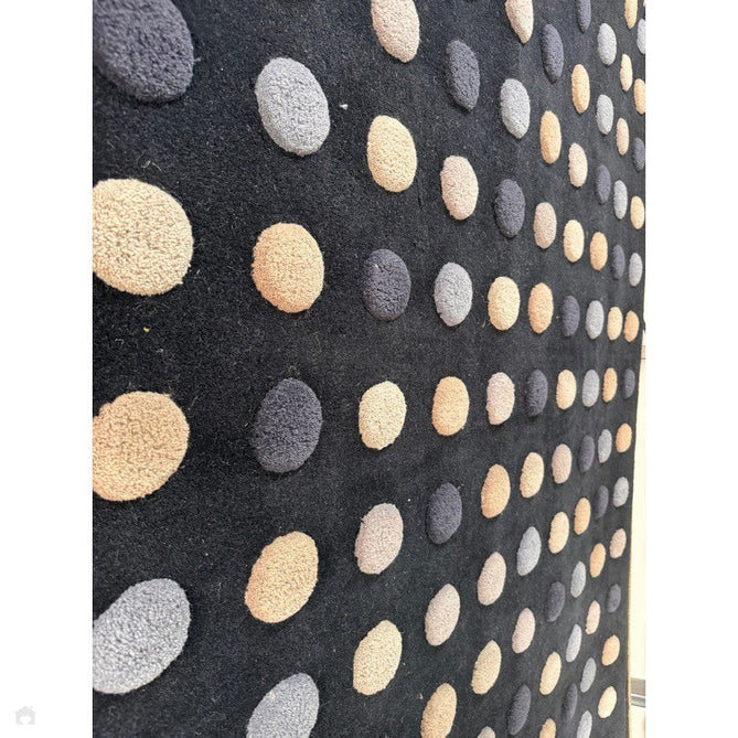 Dotty Modern Geometric Polka Dot Hand-Carved Hi-Low 3D Dome Textured Wool&Viscose Navy Rug-Asiatic Carpets-Rug Love - The Most Loved Rug Store