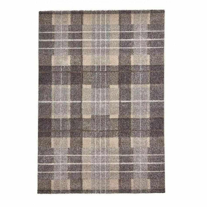 Elegant 4890 Modern High-Density Tartan Grey/Brown Rug-Think Rugs-Rug Love - The Most Loved Rug Store