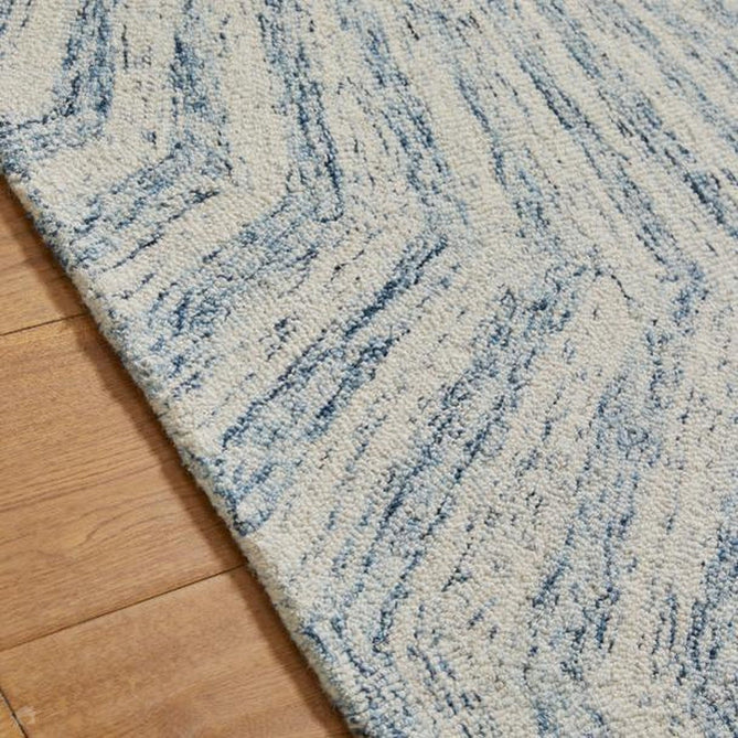 Elements Spiral Modern Abstract Distressed Wool Blue Rug-Oriental Weavers-Rug Love - The Most Loved Rug Store