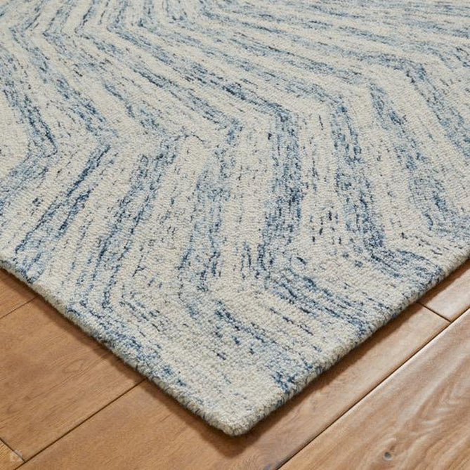 Elements Spiral Modern Abstract Distressed Wool Blue Rug-Oriental Weavers-Rug Love - The Most Loved Rug Store