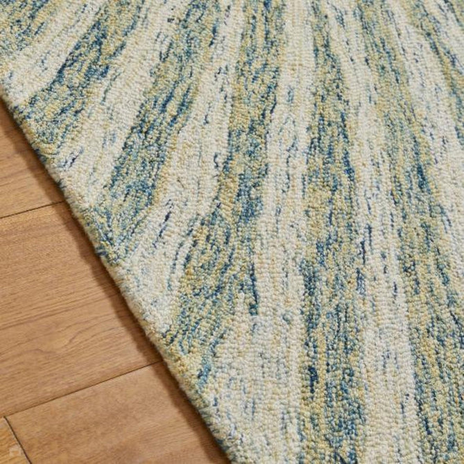 Elements Vortex Modern Abstract Distressed Wool Green Rug-Oriental Weavers-Rug Love - The Most Loved Rug Store