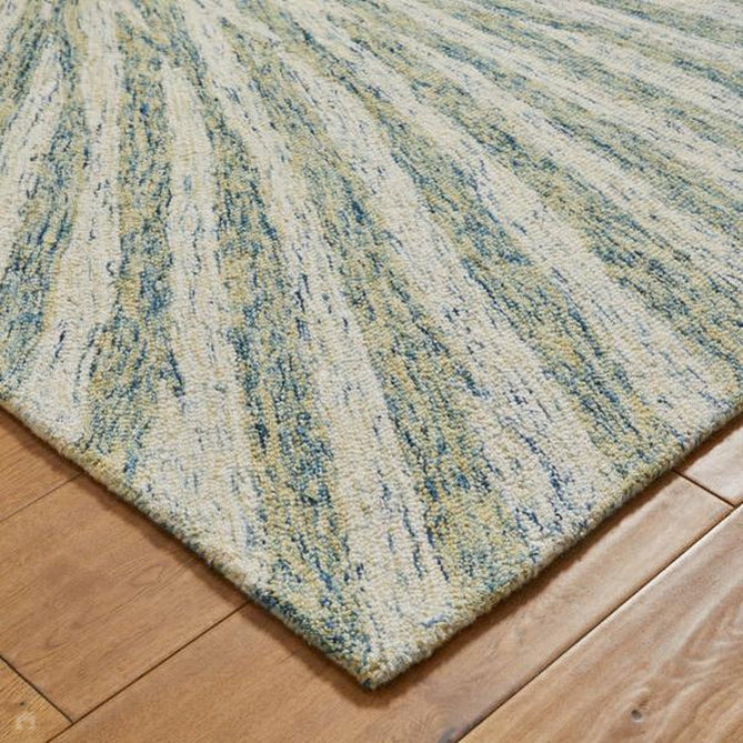 Elements Vortex Modern Abstract Distressed Wool Green Rug-Oriental Weavers-Rug Love - The Most Loved Rug Store