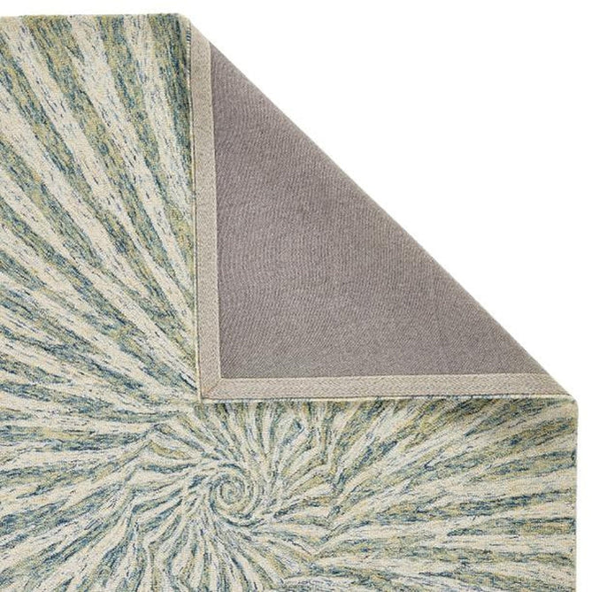 Elements Vortex Modern Abstract Distressed Wool Green Rug-Oriental Weavers-Rug Love - The Most Loved Rug Store