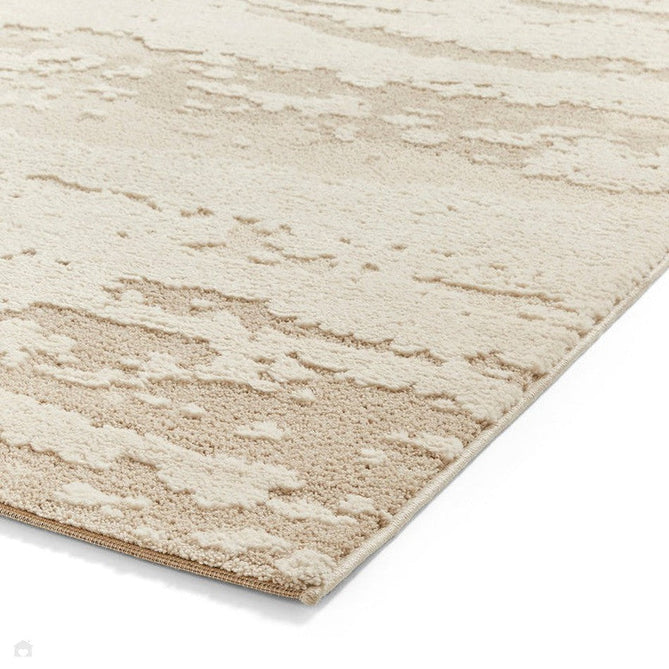 Elio 62841 Modern Abstract Distressed Soft-Touch High-Density Hi-Low Textured Pile Polypropylene/Polyester Mix Cream Rug-Think Rugs-Rug Love - The Most Loved Rug Store