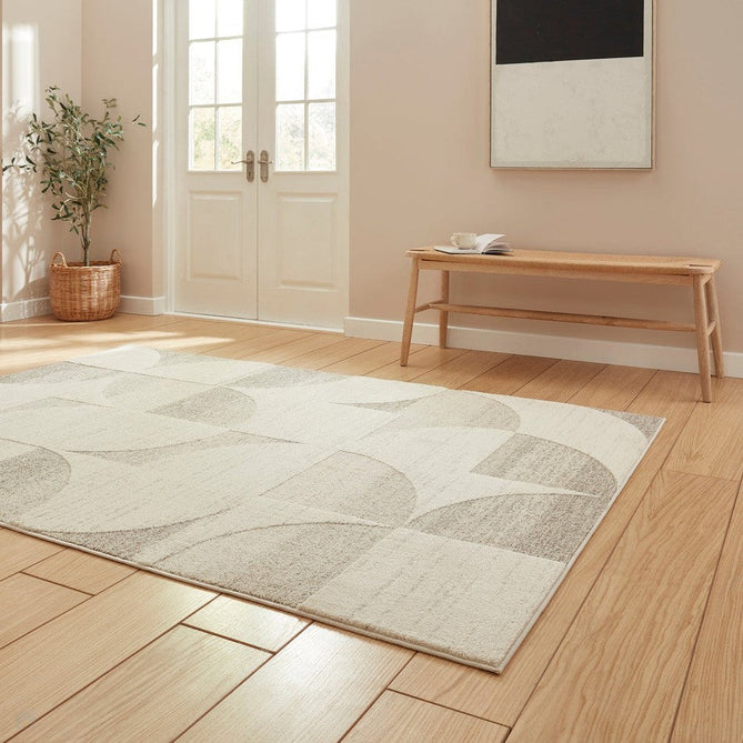 Elio 66747 Modern Abstract Distressed Soft-Touch High-Density Hi-Low Textured Pile Polypropylene/Polyester Mix Beige Rug-Think Rugs-Rug Love - The Most Loved Rug Store